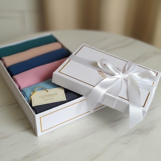 PLAIN CHIFFON  HIJABS SET OF SIX