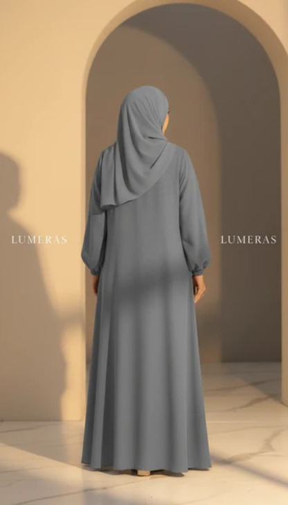 MAXI ABAYA IN SILVER COLOR