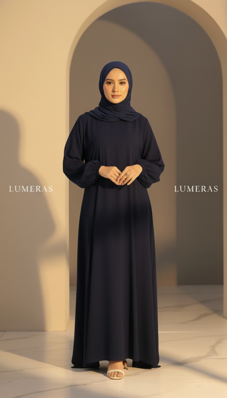 MAXI ABAYA IN NAVY BLUE COLOR