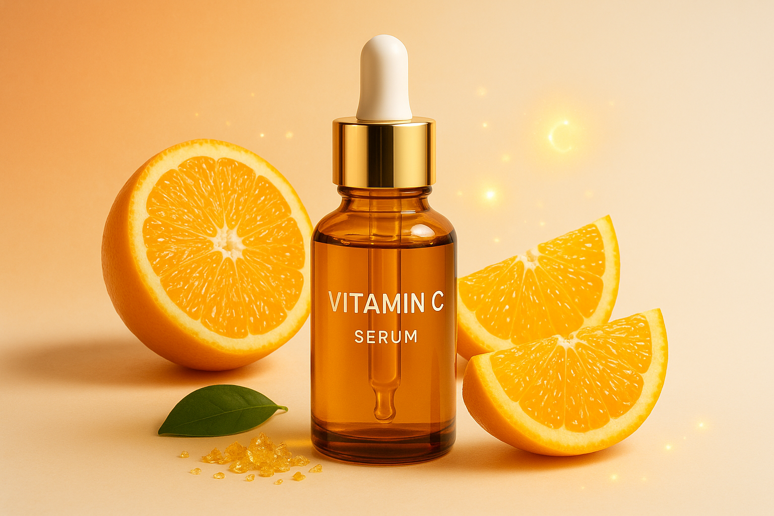 create vitamin c serum image banner beautiful color scheme
